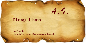 Alexy Ilona névjegykártya