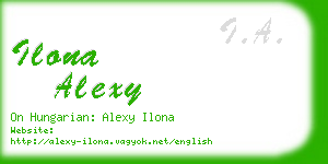 ilona alexy business card